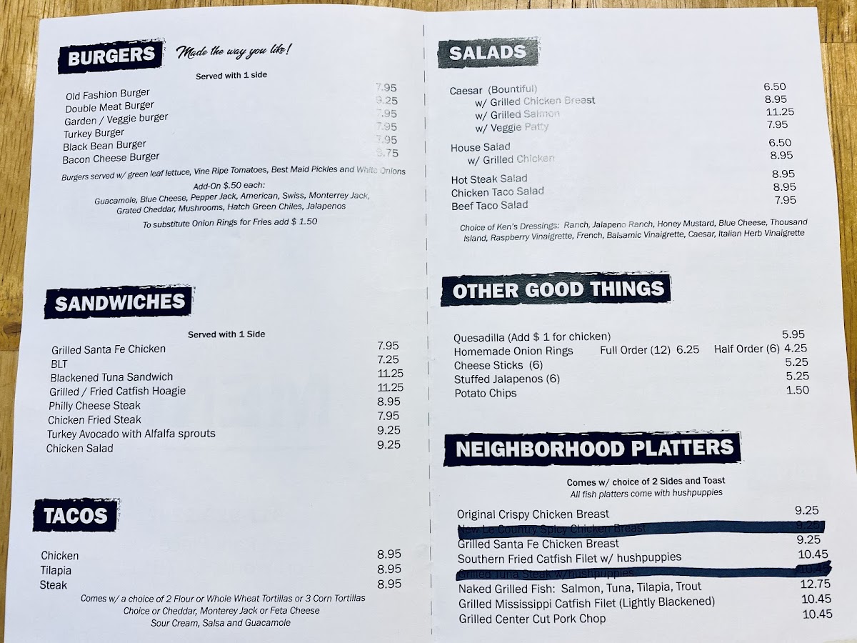 Old Neighborhood Grill Menu - Image 4