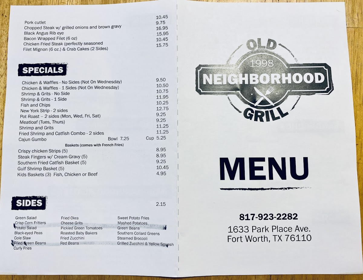 Old Neighborhood Grill Menu - Image 6